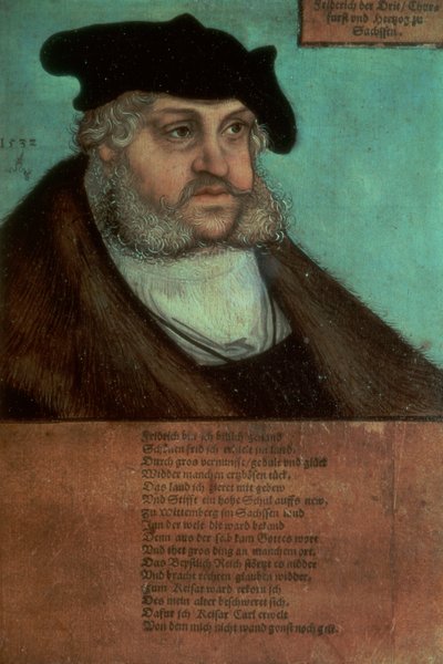 Friedrich III, the Wise, Elector of Saxony by Lucas Cranach the Elder